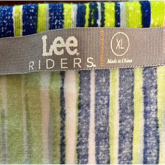Lee Riders striped sleeveless top blouse bright multicolored women’s Size XL - Picture 5 of 7